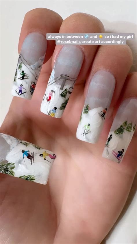 Winter Snowboard Nails