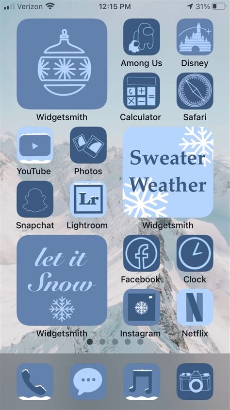 Winter Widgets White Background