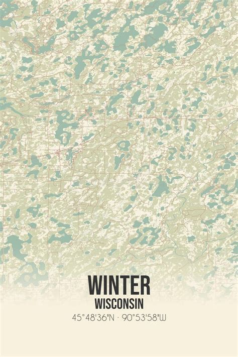 Winter Wisconsin Map