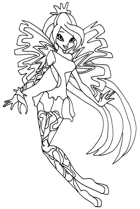 Winx Club Bloom Coloring Pages Sketch Coloring Page Cartoon coloring pages, Art drawings