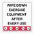 wipe down equipment gym signs