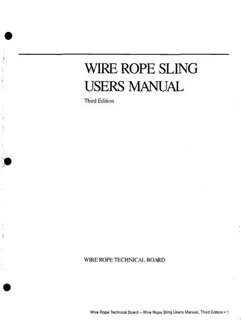Wire Rope Sling Users Manual Pdf