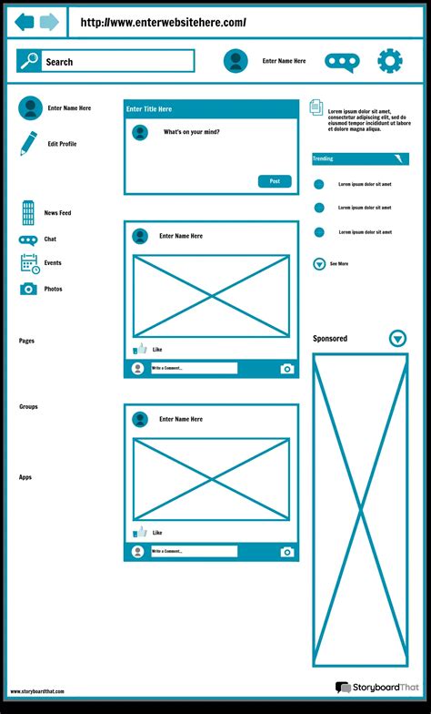 Fresh Website Wireframe Examples for Web Design Website template