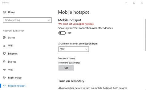 Wireless Hotspot Windows 10 Fix