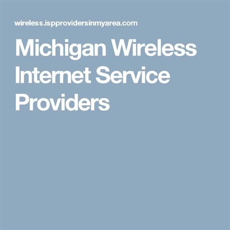 wireless internet providers michigan