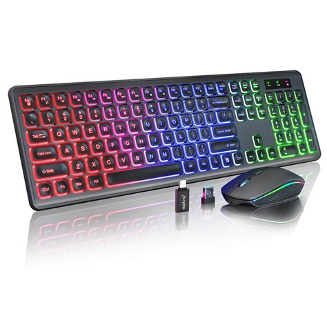 Wireless Keyboard And Mouse With Backlit Keys
