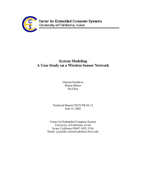 Wireless Sensor Network Case Study