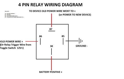 4 Pin Relay Wiring Diagram Relay, Automotive electrical, Car audio