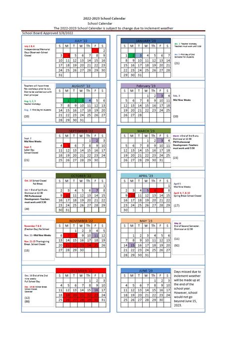 Wise County Public Schools Calendar