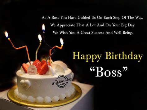 Wishes for Birthday to Boss