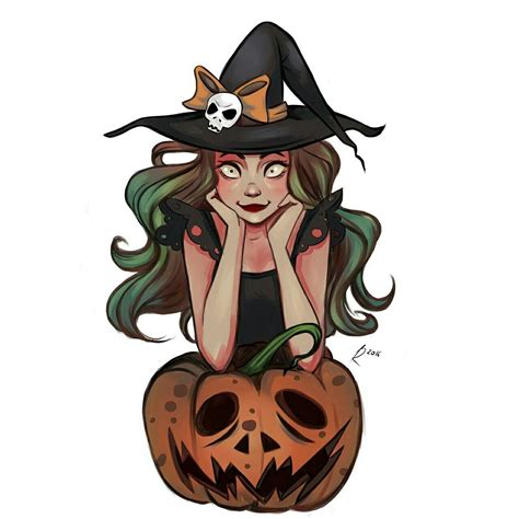Witch Halloween Drawing
