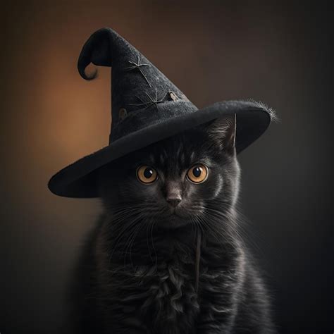 Witch Hat On A Cat