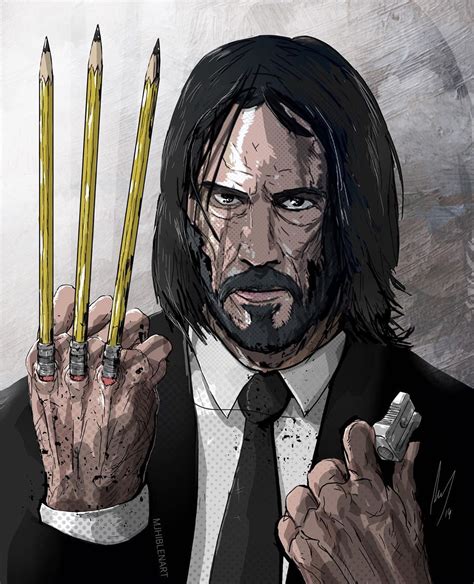 with a pencil john wick
