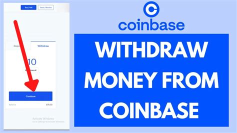 withdrawing money from coinbase