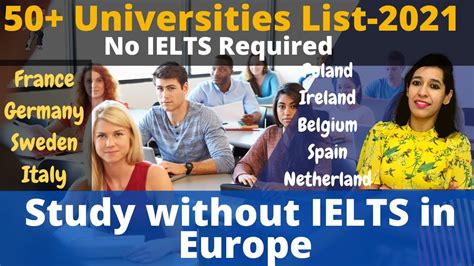 without ielts study visa in europe