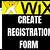 wix registration form