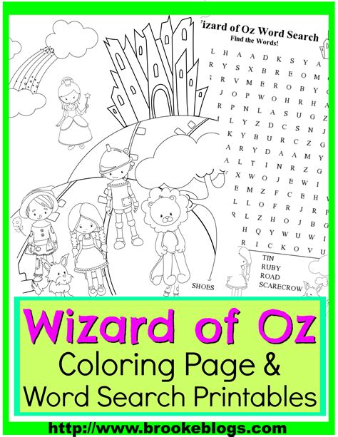 The Wizard Of Oz Printable Coloring Pages Food Ideas