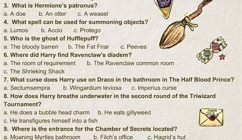 Wizard World Of Harry Potter Quiz Questions