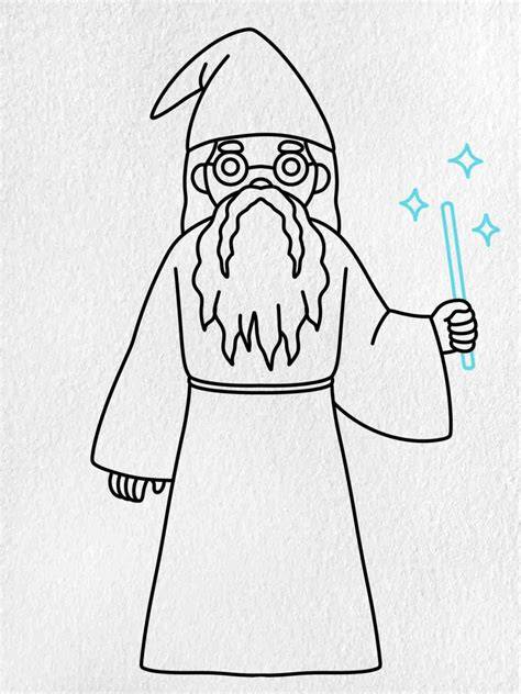 How To Draw A Wizard Art For Kids Hub