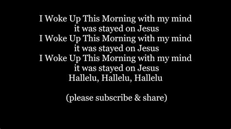 woke up this morning lyrics gospel