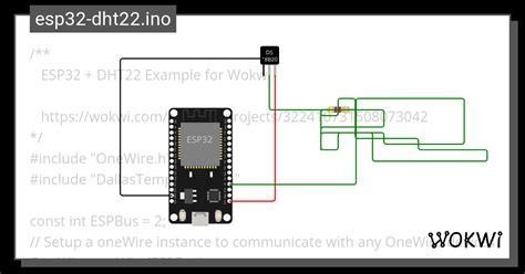 Wokwi Esp32 Temperature Sensor