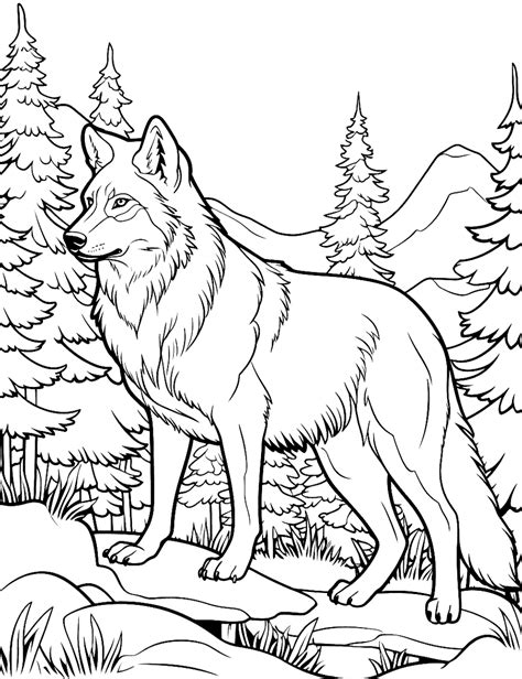 Wolf And Cat Colouring Sheets Printable