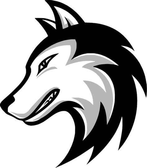 wolf clipart black and white png