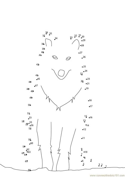 Wolf Dot To Dot Printables