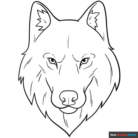 Wolf Face Coloring Page