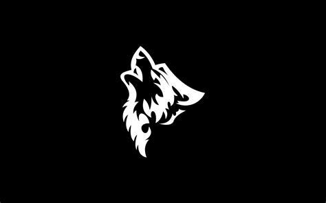 wolf logo black background