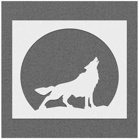 Wolf Printable Stencil 2400X3000