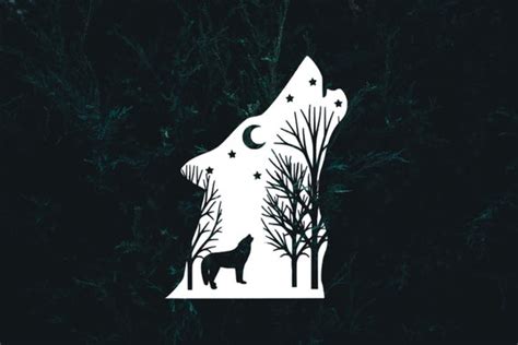 Wolf Silhouette Decal