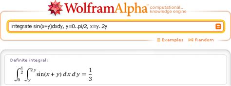 wolfram alpha definite double integral