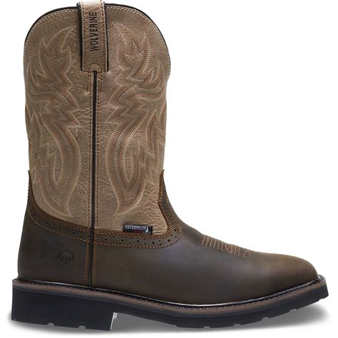 wolverine men's rancher wellington work boots