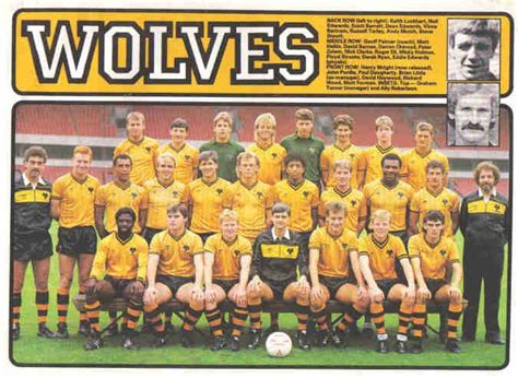 wolves fc team photo 1986 manager and staff