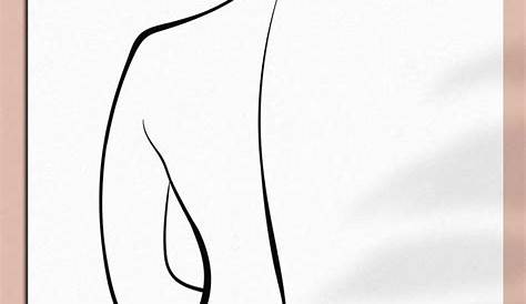Woman Silhouette Line Drawing - Tiendita Growing Línea Skizze