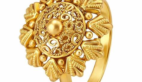 Buy Tanishq 22kt yellow gold Finger Ring. for Women AT