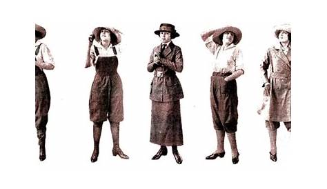 The changing fashions of worn by the battling women of World War One