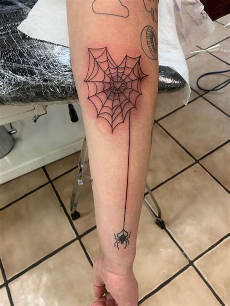 Pin by Paige Greenwell on Apartment in 2020 Traditional tattoo elbow, Spider web tattoo elbow