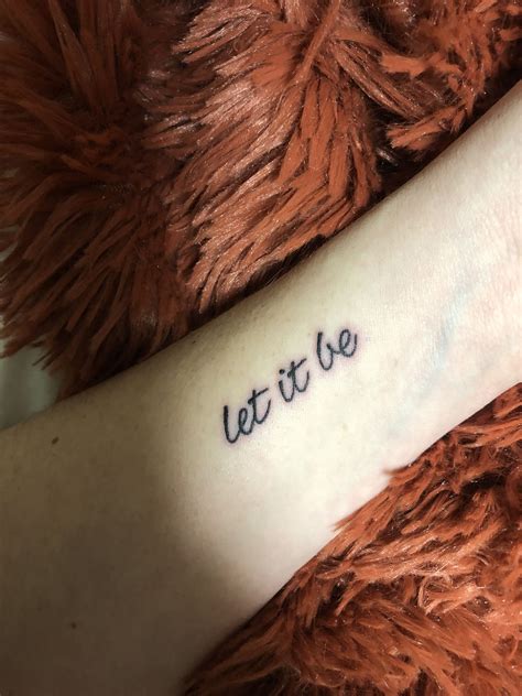 Let it be Let it be tattoo, Rib tattoo, Tattoos
