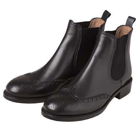women's black leather chelsea boots uk