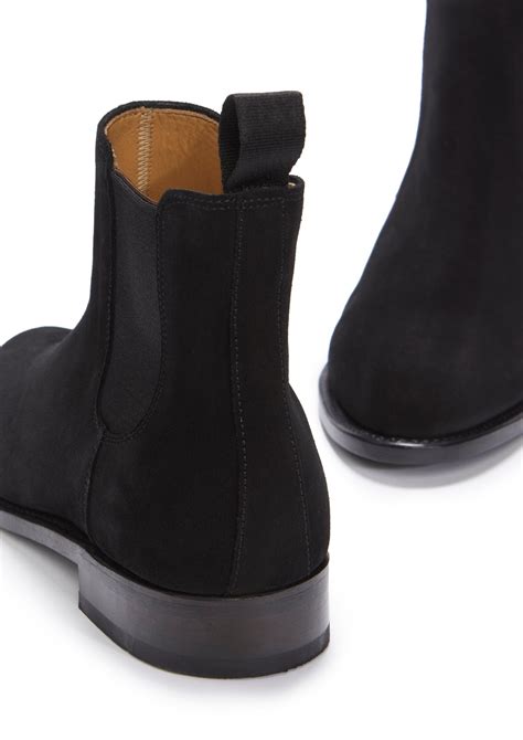 women's black suede chelsea boots