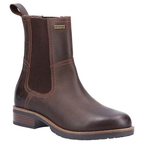 women's brown leather chelsea boots