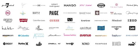 women's clothing brands list alphabetical