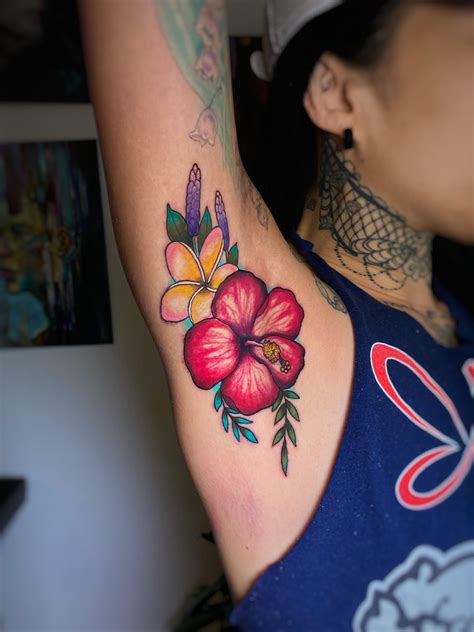 women's legs armpit tattoo