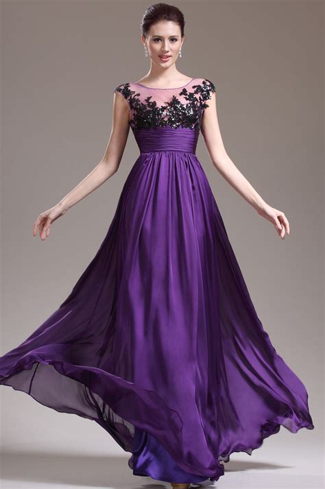 women's purple formal dress