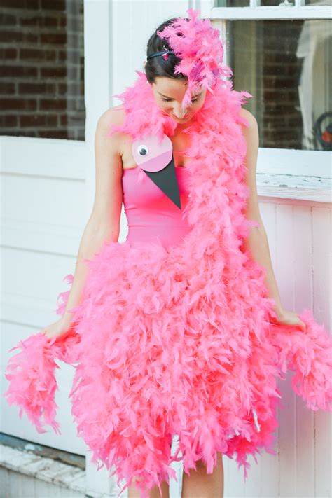 DIY Pink Flamingo Halloween Costume Flamingo halloween costume