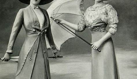 1900s womens fashion In the Edwardian era Vintage Clothing Blue 17