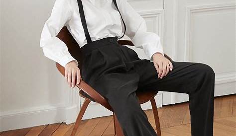Womens High Waisted Pants With Suspenders Black Waist Suspender For Women