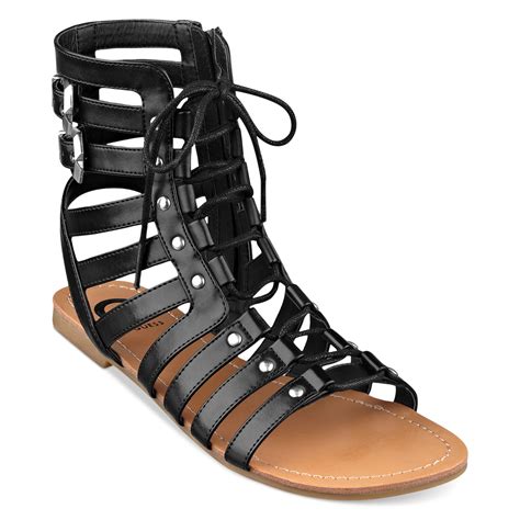 womens black gladiator sandals